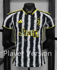 Player Version 2023-24  Juventus Home White &Black Thailand Soccer Jersey AAA-4514