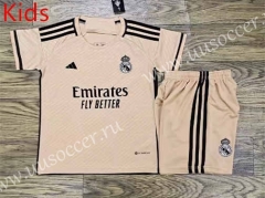 2023-24 Real Madrid Yellow  Soccer Uniform-709