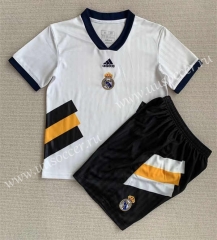 Retro Version 2023-24 Real Madrid White Soccer Uniform-AY