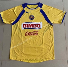Retro Version 05-06  Club America Home Yellow Thailand Soccer Jersey AAA-912