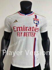 Player Version 2023-24 Olympique Lyonnais Home White Thailand Soccer Jersey AAA-4927