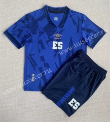 2023-24 El Salvador Home Blue  Thailand Soccer Uniform-AY