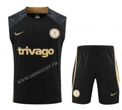 2023-24 Chelsea Black Soccer Vest-4627