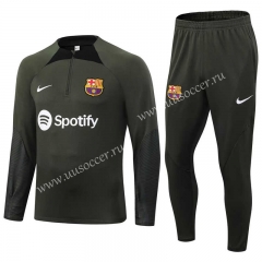 2023-24  Barcelona Green Thailand Tracksuit Uniform-411