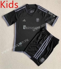 2023-24 Nashville SC Away Black kids  Soccer Uniform-AY