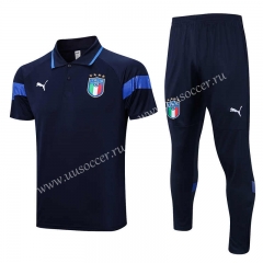 22-23 Italy Royal Blue Thailand Polo Uniform-815