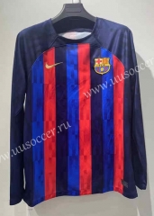 2023-24 Barcelona Home Red&Blue Thailand LS Soccer Jersey AAA-422