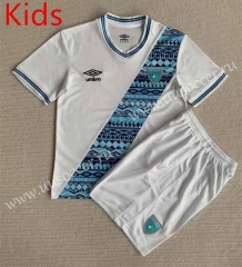 2023-24 Guatemala Home White Thailand kids  Soccer Uniform-AY