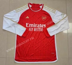 2023-24 Arsenal Home Red  Thailand LS Soccer Jeesey AAA-818