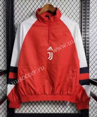 2023-24 Juventus FC Red Thailand Wind Coat With Hat-GDP