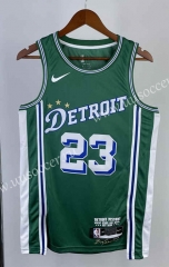 2023 City Version   NBA Detroit Pistons Green#23 Jersey-311