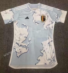 2023-24 Belgium Away Blue&White Soccer Thailand jersey-8381