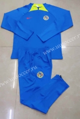 2023-24 Club América Blue Thailand Soccer Tracksuit Uniform-411