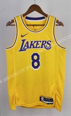 2023 NBA Lakers Yellow #8 Jersey-311