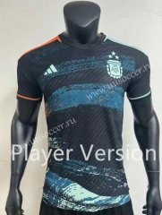 Player Version 23-24  Argentina Away Black&Blue Thailand Soccer Jersey AAA-8407