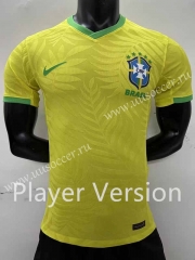 Player version 2023-24 Brazil Home Yellow  Thailand Soccer Jersey AAA-2016