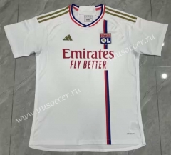 2023-24 Olympique Lyonnais Home White Thailand Soccer Jersey AAA-1475
