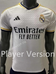Player verison 2023-24  Real Madrid Home  White  Thailand Soccer Jersey AAA-518
