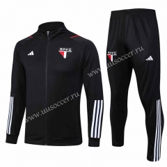 2023-24 Sao Paulo Black Thailand Soccer Jacket Uniform -815