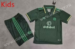 2023-24 Celtic Green kids Soccer Uniform-3454