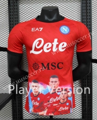 Player version champion edition  2023-24 Napoli Red Thailand  Soccer Jersey-9926