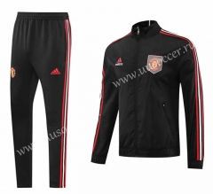 2023-24 Manchester United Black Thailand Soccer Jacket Uniform-LH