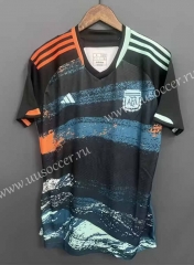 2023-24  Argentina Away Blue&Black Thailand Soccer Jersey AAA-9171