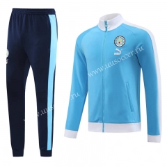 2023-24 Manchester City Sky Blue Thailand Soccer Jacket Uniform-LH
