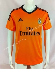 13-14 Retro Version   Real Madrid 2nd Away Orange  Thailand Soccer Jersey AAA-503