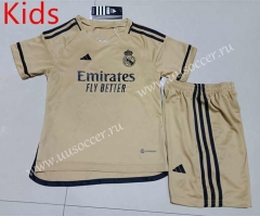 2023-24 Real Madrid Yellow  Soccer Uniform-507