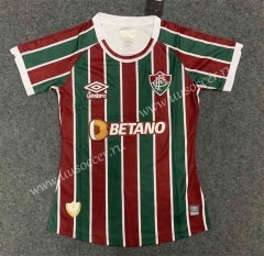 2023-24 Fluminense de Feira Home Red&Green Thailand Female Soccer Jersey AAA-GB