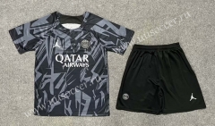 2023-24 Paris SG Black Soccer Uniform-3454