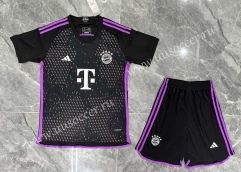 2023-24 Bayern München Away Black Soccer Uniform-GB