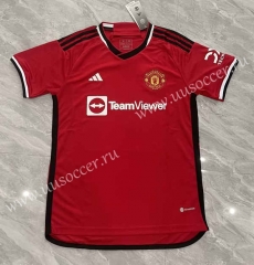 Correct  version 2023-24 Manchester United  Home Red Thailand Soccer jersey AAA-818