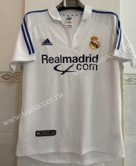01-02 Retro Version   Real Madrid Home White Thailand Soccer Jersey AAA-1332