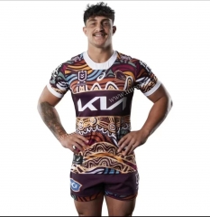 （s-5xl）23-24 Mustang Brown Thailand Rugby Shirt