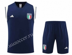 2023-24 Italy Royal Blue  Thailand Soccer Jersey Soccer uniform-4627