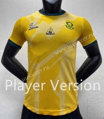 Player version 2023-24 South Africa Yellow Thailand Soccer Jersey-888