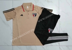 2023-24 São Paulo FC Light Yellow Thailand Polo uniform -815