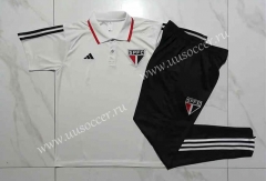 2023-24 São Paulo FC Light Gray Thailand Polo uniform -815
