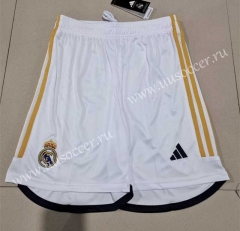2023-24 Real Madrid Home White Thailand Soccer Shorts