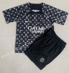 2023-24 concept version Paris SG Black Soccer Uniform-AY