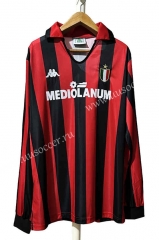 88-91 Retro Version AC Milan Home Red & Black LS Thailand Soccer Jersey AAA-7505