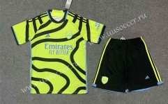 2023-24 Arsenal Away Green  Soccer Uniform-3454
