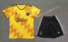 2023-24Ajax  Away Yellow Soccer Uniform-3454