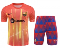2023-24 Barcelona Orange  Thailand  Soccer uniform-418
