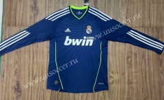 Retro Version 2010-11 Real Madrid Away Royal Blue LS Thailand Soccer Jersey AAA-6157