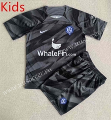 2023-24  Atlético Madrid Goalkeeper Gray  kids  Soccer Uniform-AY