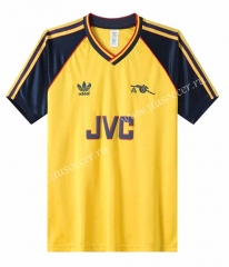 Retro Version88-91 Arsenal Away Yellow Thailand Soccer Jersey AAA-7505