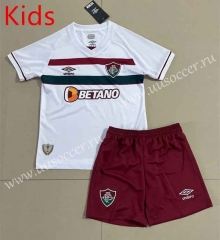 2023-24 Fluminense de Feira Away White kids Soccer Uniform-506